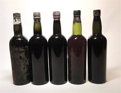 Lot 309 - Fonseca Vintage Port, unknown date (x2); Presumed Vintage Port, unknown dates (x3) (five bottles)