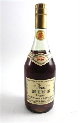 Lot 314 - Hine 1920, Vieille Grande Champagne Cognac U: 5.5cm