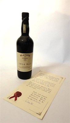 Lot 331 - Blandy's Bual Madeira 1954, bottled 1986, with certificate