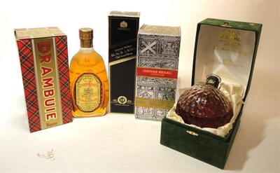 Lot 364 - Crawfords Five Star, 26 2/3 fl ozs, 70°; Chivas Regal 12 Year Old, 26 2/3 fl ozs, 75°, in...