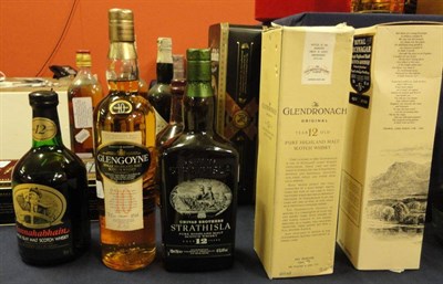 Lot 372 - Glendronach 12 Year Old, 75cl, 40%; Glengoyne 10 Year Old, Strathilsa 12 Year Old; Bunnahabhain...