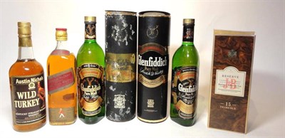 Lot 375 - Glenfiddich Over 8 Year Old, 26 2/3 fl ozs, 75.7cl, 70°, in original tube; Glenfiddich Special Old