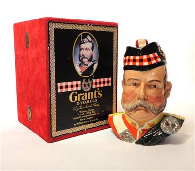 Lot 384 - Grants 25 Year Old Royal Doulton William Grant Character Jug, in original satin lined...