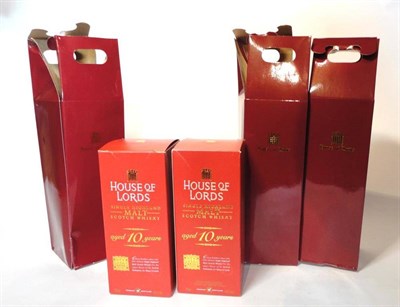 Lot 390 - House of Lords 10 Year Old, Single Highland Malt Scotch Whisky (x2); House of Lords Claret, Chateau