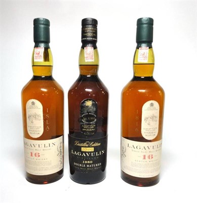 Lot 400 - Lagavulin 1980 Double Matured, The Distillers Edition, 70cl, 43%; Lagavulin 16 Year Old, Single...