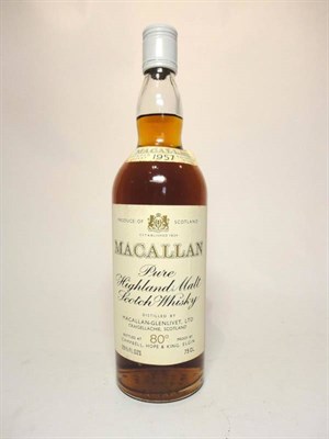 Lot 406 - The Macallan 1957, Pure Highland Malt Scotch Whisky, distilled by Macallan-Glenlivet Ltd,...