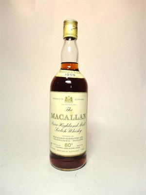 Lot 408 - The Macallan 1959, Pure Highland Malt Scotch Whisky, distilled by Macallan-Glenlivet Ltd,...