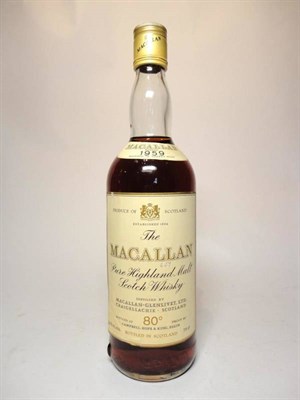 Lot 409 - The Macallan 1959, Pure Highland Malt Scotch Whisky, distilled by Macallan-Glenlivet Ltd,...