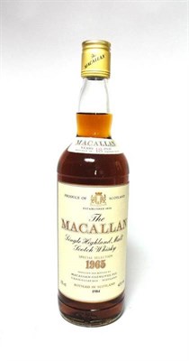 Lot 412 - The Macallan 18 Year Old 1965, Single Highland Malt Scotch Whisky, matured in sherry wood,...