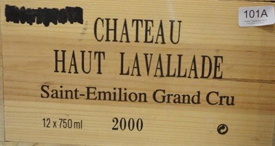 Lot 101A - Chateau Haut Lavallade 2000, St Emilion, owc (twelve bottles)