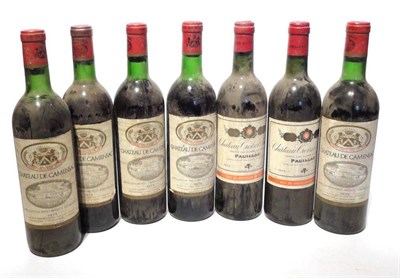 Lot 1020 - Chateau De Camensac 1973, Haut Medoc (x5); Croizet Bages 1979, Pauillac (x2) (seven bottles) U:...