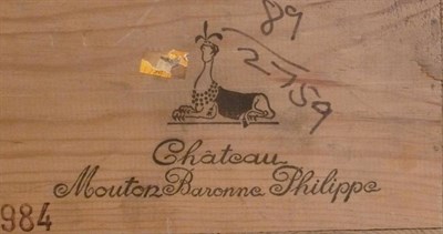 Lot 1035 - Chateau Mouton Baronne Philippe 1984, Pauillac (x7), owc (seven bottles) U: all into neck or...