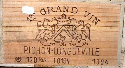 Lot 1051 - Chateau Pichon-Longueville Baron 1994, Pauillac, owc (twelve bottles) NOT Comtesse de Lalande