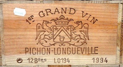 Lot 1052 - Chateau Pichon-Longueville Baron 1994, Pauillac, owc (twelve bottles) NOT Comtesse de Lalande