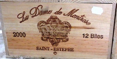 Lot 1075 - Chateau Montrose La Dame de Montrose 2000, St Estephe, owc (twelve bottles)