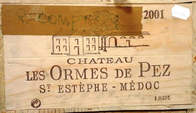 Lot 1077 - Chateau Les Ormes De Pez 2001, St Estephe, owc (twelve bottles)