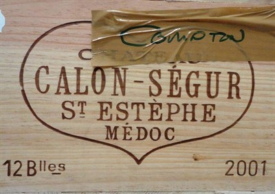 Lot 1078 - Chateau Calon Segur 2001, St Estephe, owc (twelve bottles)