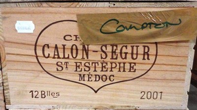 Lot 1081 - Chateau Calon Segur 2001, St Estephe, owc (twelve bottles)