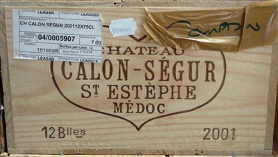 Lot 1083 - Chateau Calon Segur 2001, St Estephe, owc (twelve bottles)