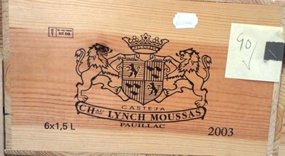 Lot 1086 - Chateau Lynch Moussas 2003, Pauillac, magnums, owc (six magnums)