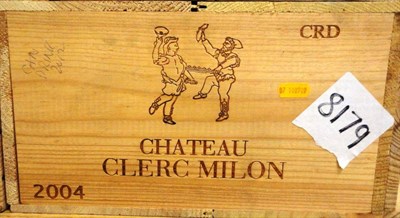 Lot 1098 - Chateau Clerc Milon 2004, Pauillac, owc (twelve bottles)