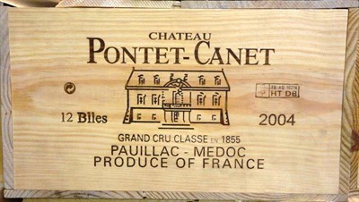 Lot 1100 - Chateau Pontet Canet 2004, Pauillac, owc (twelve bottles)