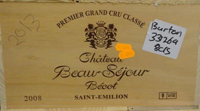 Lot 1113 - Chateau Beausejour 2008, St Emilion, owc (twelve bottles)