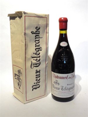 Lot 1140 - Chateauneuf du Pape 1990, Vieux Telegraphe, magnum, in original card case U: 1.5cm