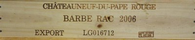 Lot 1147 - Chateauneuf du Pape 2006, Barbe Rac, half case, owc (six bottles)