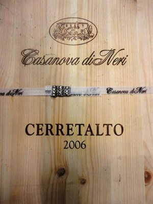 Lot 1152 - Casanova di Neri Cerratalto 2006, quarter case, owc (x2) (six bottles)