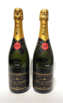 Lot 1173 - Moet and Chandon Brut Imperial 1990, vintage champagne (two bottles) U: 1.5cm inverted