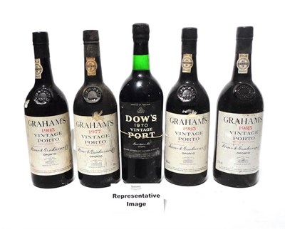 Lot 1203 - Graham 1977, vintage port; Graham 1985, vintage port (x3); Dow 1970, vintage port (five...