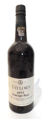 Lot 1205 - Taylor 1977, vintage port U: into neck