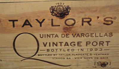 Lot 1208 - Taylor 1991, vintage port, owc (twelve bottles)