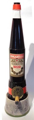 Lot 1220 - A Bar Top Bottle of Isolabella Vermouth Rosso, 3.7litre capacity, complete with ceramic base