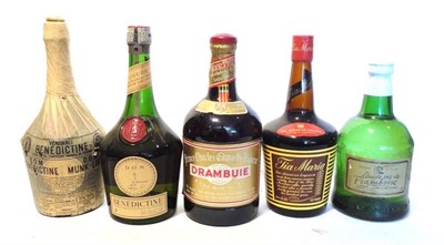 Lot 1228 - A Mixed Parcel of 1960's and Later Spirits Including; Dom Benedictine (x7), Napoleon Armagnac...