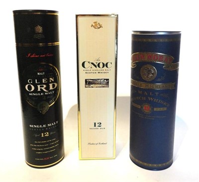 Lot 1248 - An Cnoc 12 Year Old, early style label, 70cl. 40%, with original carton; Glen Moray 12 Year...