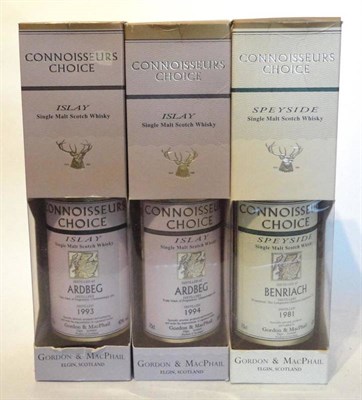 Lot 1251 - Ardbeg 1993 Connoisseurs Choice, map label, distilled in 1993 and bottled in 2003 by Gordon &...