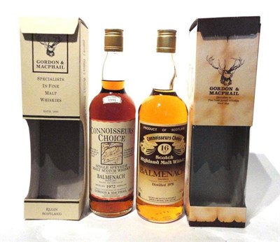 Lot 1259 - Balmenach 16 Year Old Connoisseurs Choice, old style cream and brown label, bottled by Gordon...