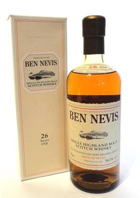 Lot 1263 - Ben Nevis 26 Year Old 1969, old style bottling, limited edition bottle number 10/198, distilled...