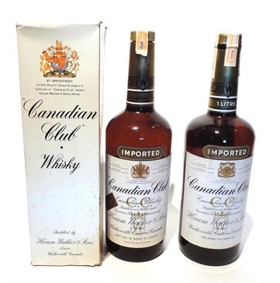 Lot 1283 - Canadian Club 1969, imported, one Quart, with original box; Canadian Club 1979, imported, 1...