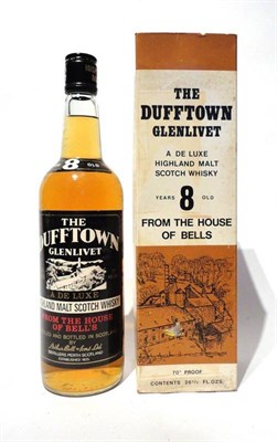 Lot 1300 - The Dufftown Glenlivet 8 Year Old, From The House of Bells, 26 2/3 fl ozs, 70°, in original carton