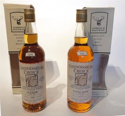 Lot 1319 - Glenesk 1982 Connoisseurs Choice, map label, distilled in 1982 and bottled 1995 by Gordon &...