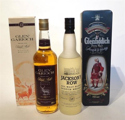 Lot 1324 - Glenkinchie Jackson's Row, All Malt Blond Whisky, 70cl, 70%; Glen Gairoch 12 Year Old, old...