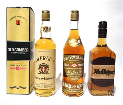 Lot 1343 - Irish Whiskey Comprising: John Power & Son Gold Label, Dillon Wines & Spirits Ltd, 750ml, 40%;...