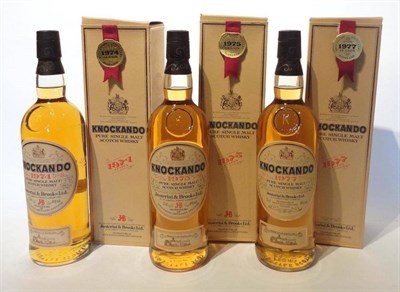 Lot 1353 - Knockando 1974, 1975 and 1977 Seasons, each distilled and bottled by Justerini & Brooks at...