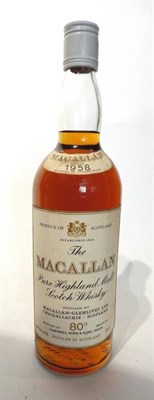 Lot 1374 - The Macallan 1958, Pure Highland Malt Scotch Whisky, distilled by Macallan-Glenlivet Ltd,...