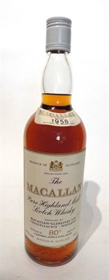 Lot 1375 - The Macallan 1958, Pure Highland Malt Scotch Whisky, distilled by Macallan-Glenlivet Ltd,...