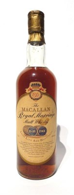 Lot 1380 - The Macallan Royal Marriage Malt Whisky, bottled to commemorate the marriage of Prince Charles...