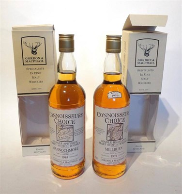 Lot 1385 - Mannochmore 1984 Connoisseurs Choice, map label, distilled in 1984 and bottled by Gordon &...